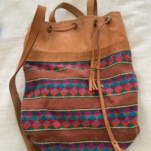 Vintage leather backpack